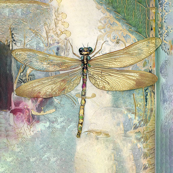 Panel złota ważka wo64