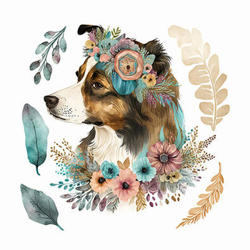 Panel boho pies border collie wd84