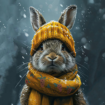 Panel królik w czapce wlk56