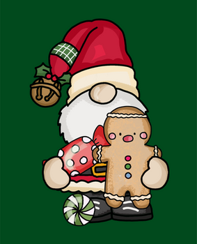 Panel na maskotkę św. Mikołaj z piernikiem i cukierkiem zielone tło