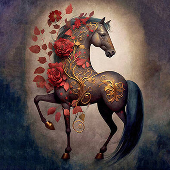 Panel koń vintage wh21