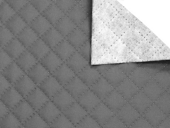 Poliester szary pikowany karo K134