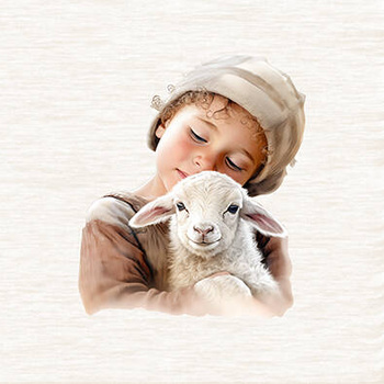 Panel chłopiec z owieczką wl51