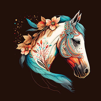 Panel koń boho wh14