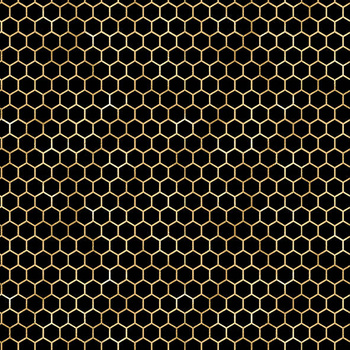 Panel plaster miodu złoty na czarnym wo9