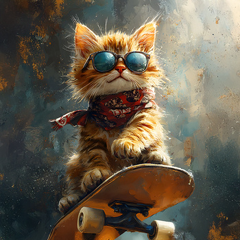 Panel rudy kot na deskorolce wk289