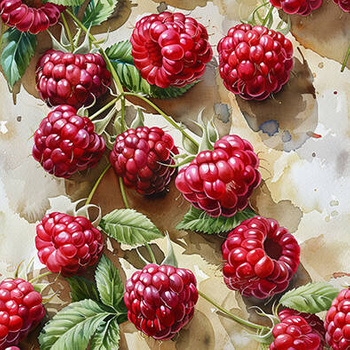 Panel owoce z ogrodu maliny wr166