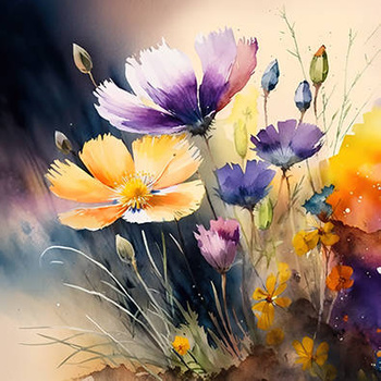 Panel polne kwiaty wr36