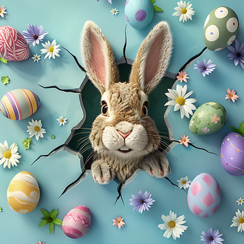 Panel wielkanocny króliczek wlk87
