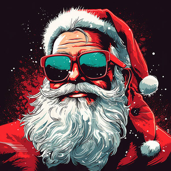 Panel święty Mikołaj w stylu Pop Art