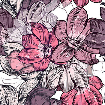 Panel magnolia kwiaty ze szkicownika wr32
