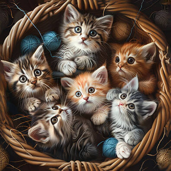 Panel kosz z kociakami wk230