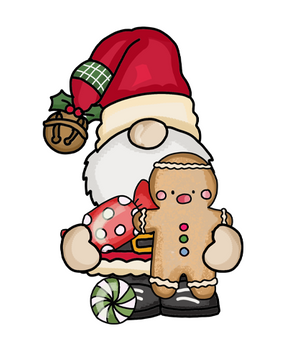 Panel na maskotkę św. Mikołaj z piernikiem i cukierkiem białe tło