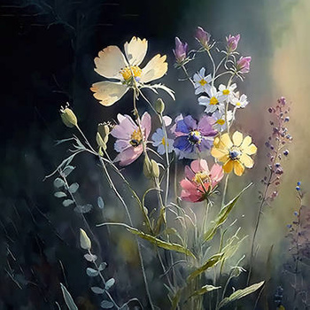 Panel polne kwiaty wr35