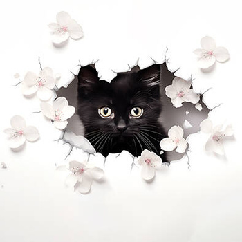 Panel czarny kotek wk181