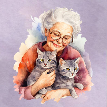 Panel babcia kociara wdb112