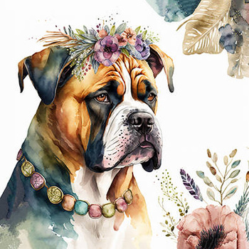 Panel boho pies boxer wd88