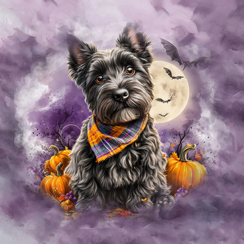 Panel pies Terrier Szkocki z dyniami wd202
