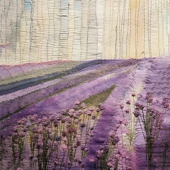 Panel pejzaż lawendowe pola Prowansji patchwork wr195