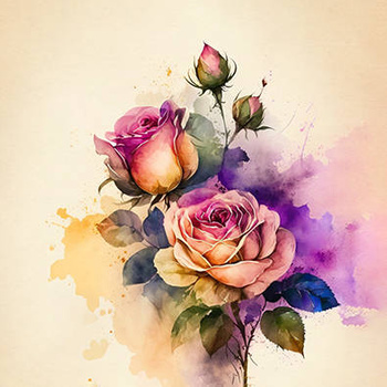 Panel róże akwarela wr29