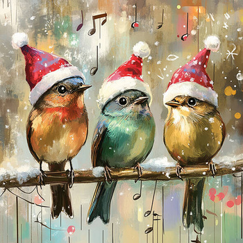 Panel świąteczne ptaszki