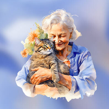 Panel babcia kociara wdb107