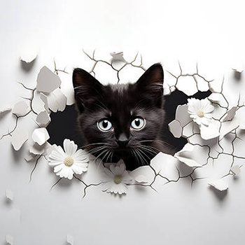 Panel czarny kotek wk180