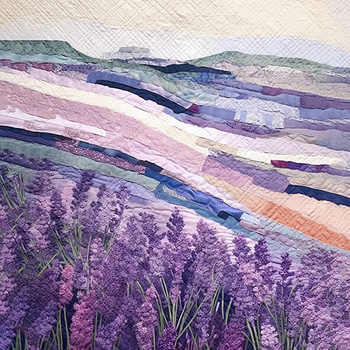 Panel pejzaż lawendowe pola Prowansji patchwork wr201