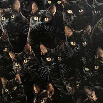 Panel czarne koty wk239