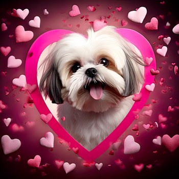 Panel pies Shih Tzu w sercu wd191