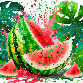 Panel owoce soczysty arbuz wr176