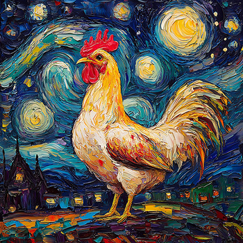 Panel kogut w gwieździstą noc wb125