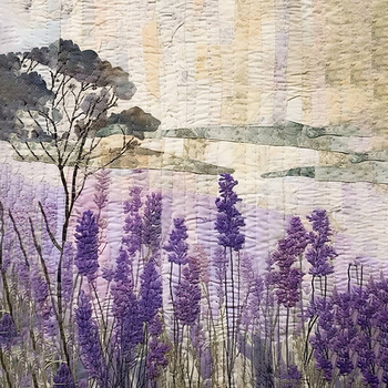 Panel pejzaż lawendowe pola Prowansji patchwork wr198