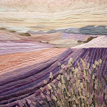 Panel pejzaż lawendowe pola Prowansji patchwork wr196