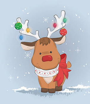 Panel na maskotkę świąteczny renifer