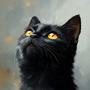 Panel czarny kot wk253