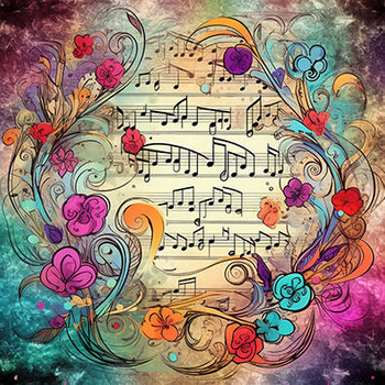 Panel kolory muzyki, nuty wmz19