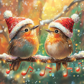Panel świąteczne ptaszki