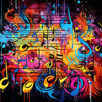 Panel kolory muzyki, nuty wmz23