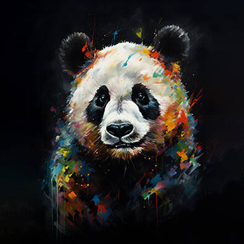 Panel dzikie zwierzęta panda wf66