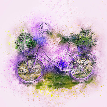 Panel rower w kwiatach wa18