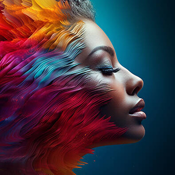 Panel twarz kobiety w kolorach wl85