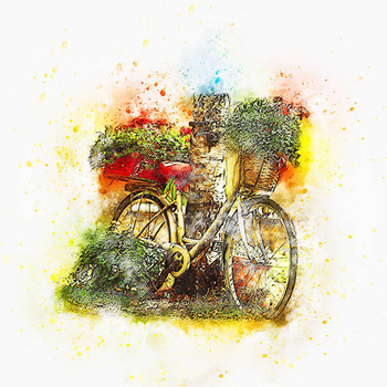 Panel rower w kwiatach wa17