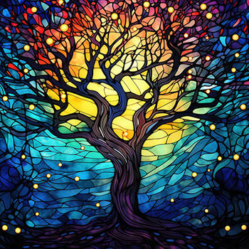 Panel drzewo życia witraż