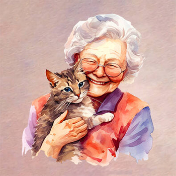 Panel babcia kociara wdb113