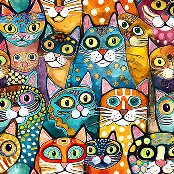 Panel kolorowe koty wk176