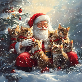 Panel kocie święta, Mikołaj i koty
