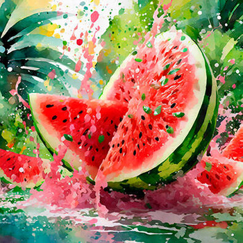 Panel owoce soczysty arbuz wr178