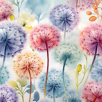 Panel kwiaty kolorowe dmuchawce wr208