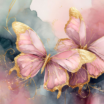 Panel motyle ze złotem wo56